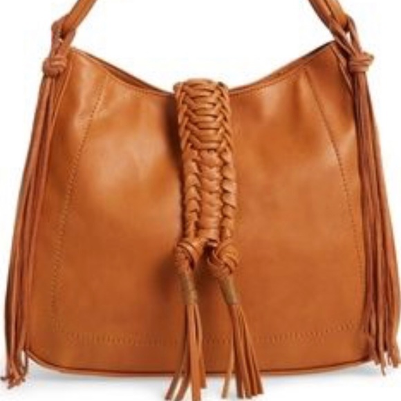 Sole Society Handbags - Sole Society | Braided Vail Hobo Bag Cognac NWOT